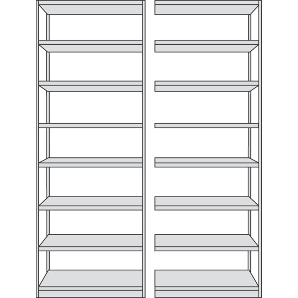 kerkmann Grund-Regal Progess 500, 8 Böden, (H)2.600 mm