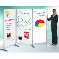 kerkmann Whiteboard-Stellwandsystem Metropol, weiss