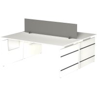 kerkmann Table annexe avec piètement panneau Form 4, blanc
