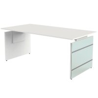 kerkmann Wangen-Schreibtisch LUGANO, (B)1.800 mm, weiss