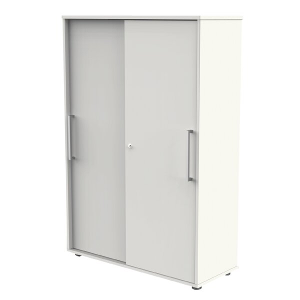 kerkmann Schiebetürenschrank, 2 Ordnerhöhen, weiss