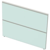 kerkmann Comptoir daccueil, 1 côté oblique, blanc/verre