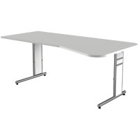 kerkmann Anbau-Schreibtisch Form 4, (B)1.000 mm, anthrazit