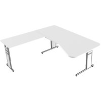 kerkmann Anbau-Schreibtisch Form 4, (B)1.000 mm, anthrazit