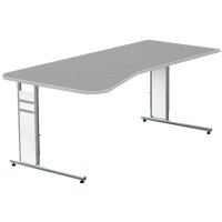 kerkmann PC-Schreibtisch Form 4, (B)1.950 mm, weiss