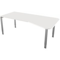 kerkmann Table annexe Form 5, support 4 pieds, gris clair