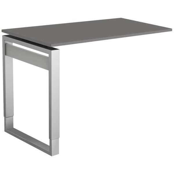 kerkmann Anbau-Schreibtisch Form 5, Bügel-Gestell, weiss