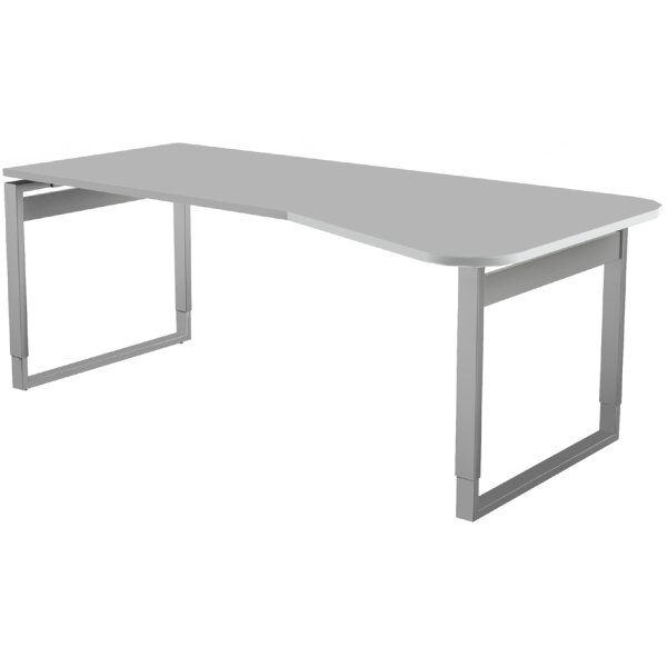 kerkmann Anbau-Schreibtisch Form 5, Bügel-Gestell, anthrazit