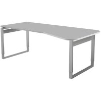 kerkmann Anbau-Schreibtisch Form 5, Bügel-Gestell, anthrazit