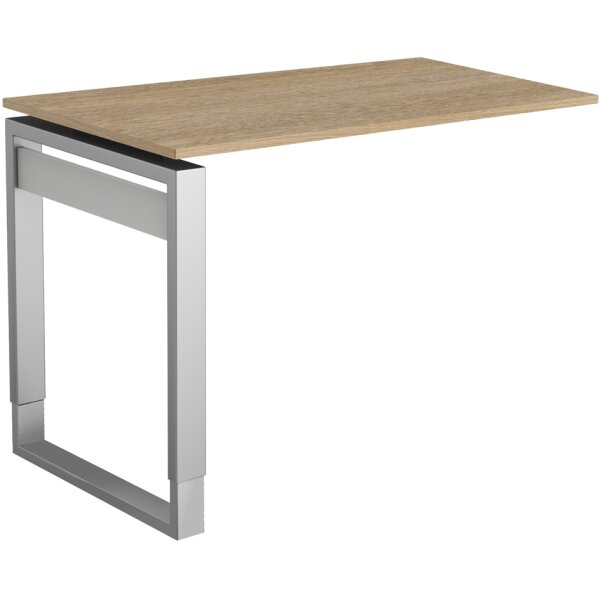 kerkmann Anbau-Schreibtisch Form 5, Bügel-Gestell, wenge