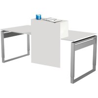 kerkmann Panneau brise-vue avec fonction comptoir, blanc