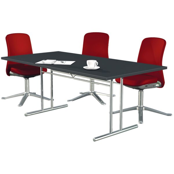 kerkmann Konferenztisch ARTLINE, (B)2.000 mm, anthrazit