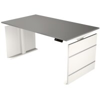 kerkmann Bureau assis-debout avec panneau Move 3, blanc