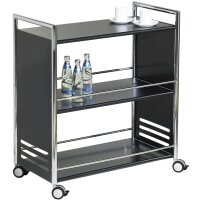 kerkmann Servierwagen, aus Stahl, 3 Etagen, alusilber chrom