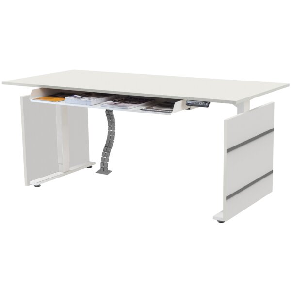 kerkmann Sitz-Steh-Schreibtisch Move 3, (B)1.600 mm, graphit