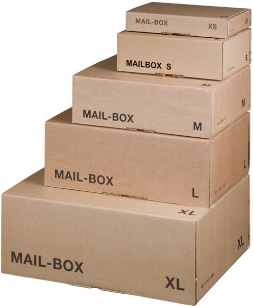 smartboxpro Carton dexpédition MAIL BOX, taille: M, marron