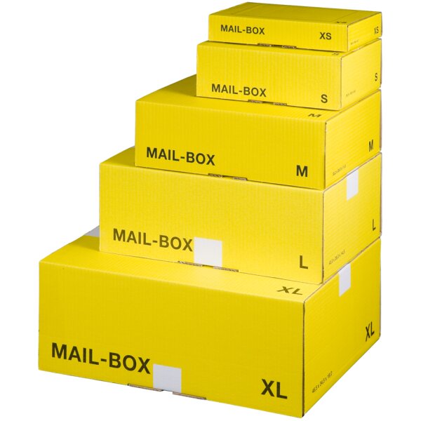 SMARTBOXPRO Paket-Versandkarton MAIL BOX, Grösse: M, gelb