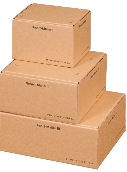 SMARTBOXPRO Paket-Versandkarton "Smart Mailer", gross, braun