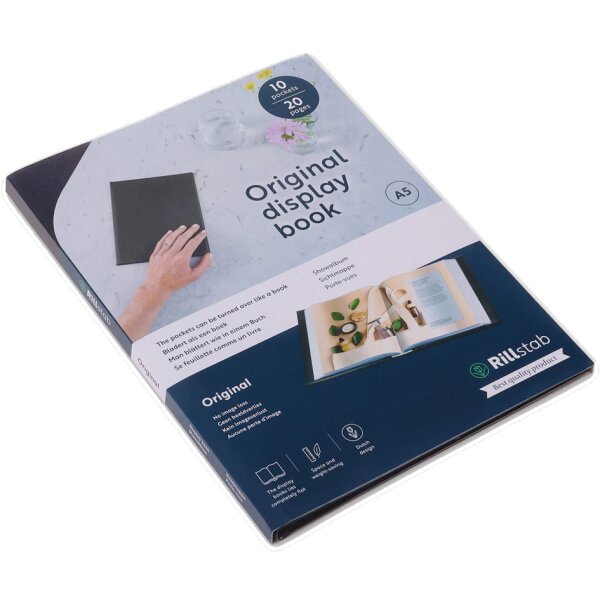 rillstab Sichtbuch "Original", DIN A5, 10 Hüllen, schwarz