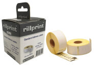 rillstab Rouleau détiquettes, 89 x 36 mm, blanc