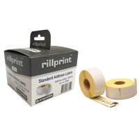 rillprint Rollenetiketten, 57 x 32 mm, weiss, permanent