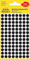 AVERY Zweckform Pastille de couleur, diamètre 8 mm, noir