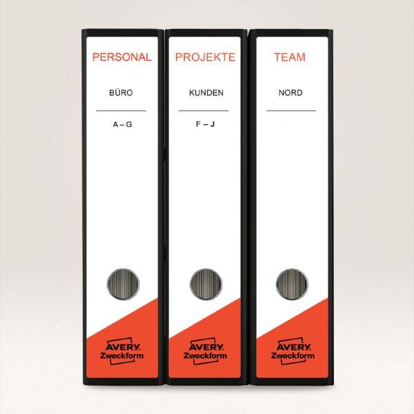 AVERY Zweckform Ordnerr&uuml;cken-Etiketten, 61 x 297 mm, 10 Bl.