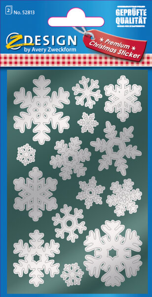 AVERY Zweckform ZDesign Stickers de Nöel flocons de neige