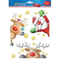 AVERY Zweckform ZDesign Weihnachts-Fensterbild Sterne gold