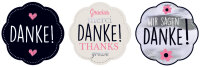 AVERY Zweckform ZDesign Sticker auf Rolle "Danke!"