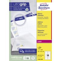AVERY Zweckform QuickPEEL Etiquette dadresse, 63,5 x 38,1mm