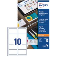 AVERY Cartes de visite Quick&Clean, 200 g/m2, blanc mat
