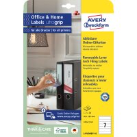 AVERY Zweckform Etiquettes pour dos de classeur, 38 x 192 mm