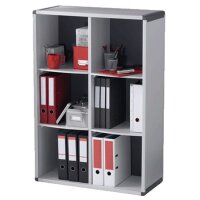 PAPERFLOW Etagère, 6 casiers, gris / anthracite