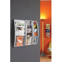 PAPERFLOW Porte-brochures mural Quick fit, 4 compartiments