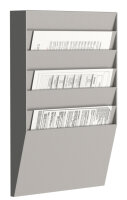 PAPERFLOW Wand-Sortiertafel 6 Fächer, A4 quer, grau