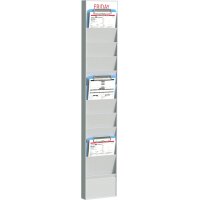 PAPERFLOW Planificateur de bureau mural, 20 casiers, gris