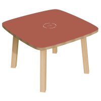 PAPERFLOW Beistelltisch "WOODY", aus massivem Holz, gelb