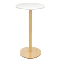 PAPERFLOW Stehtisch Woody, Durchmesser 600 mm, blau buche