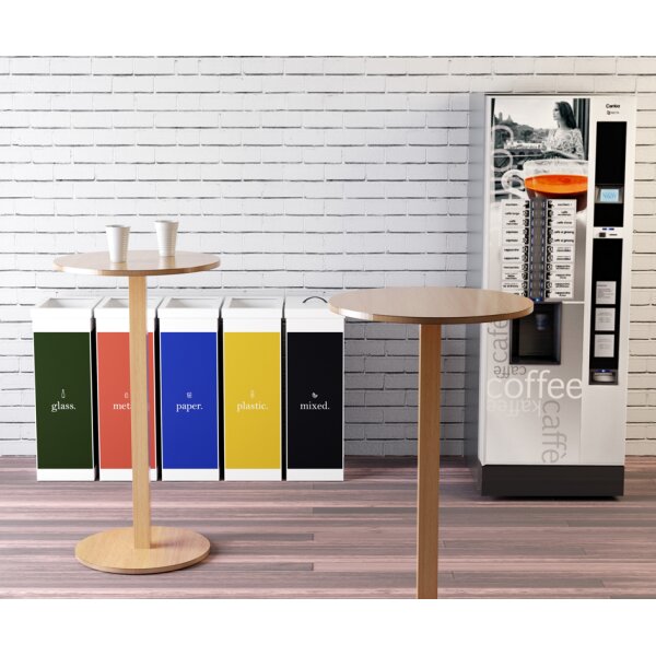 PAPERFLOW Stehtisch Woody, Durchmesser 600 mm, grün buche