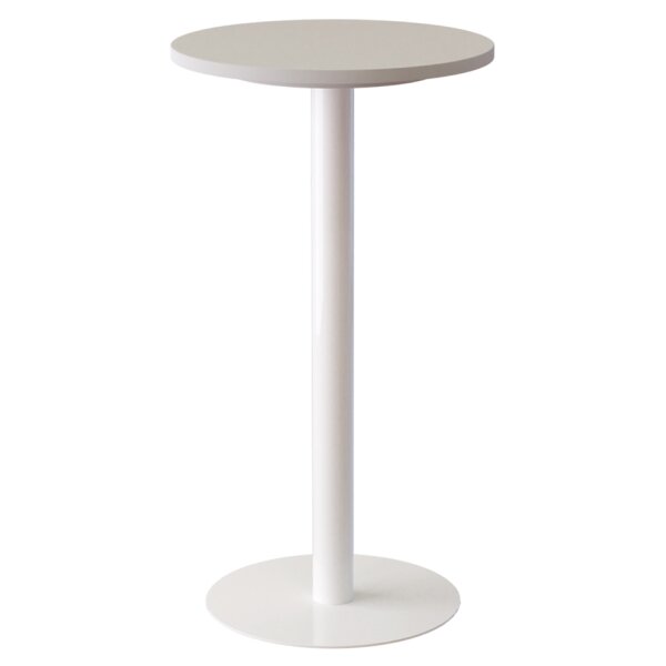 PAPERFLOW Table haute easyDesk, diam. 800 mm, hêtre / blanc