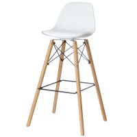 PAPERFLOW Barhocker "STEELWOOD", 2er Set, weiss