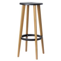 PAPERFLOW Barhocker "WOODY", 2er Set, schwarz