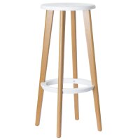 PAPERFLOW Barhocker "WOODY", 2er Set, weiss