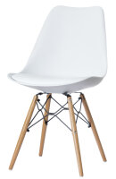 PAPERFLOW Chaise visiteur DOGEWOOD, ensemble de 2, blanc