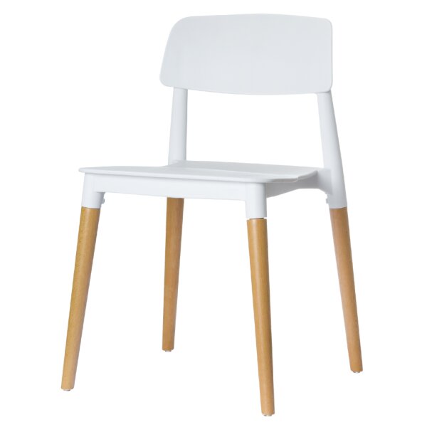 PAPERFLOW Chaise visiteur GLAMWOOD, ensemble de 2, blanc