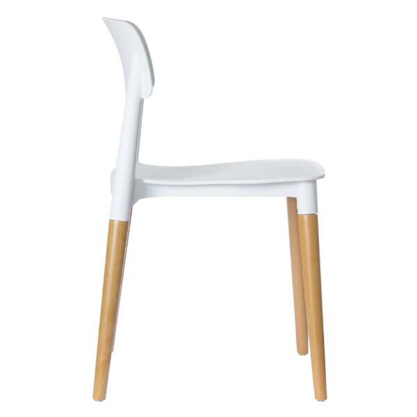 PAPERFLOW Chaise visiteur GLAMWOOD, ensemble de 2, blanc