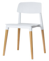 PAPERFLOW Chaise visiteur GLAMWOOD, ensemble de 2, blanc