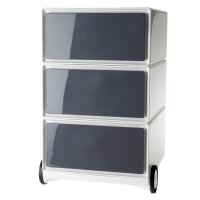 PAPERFLOW Caisson mobile easyBox, 3 tiroirs, blanc / noir