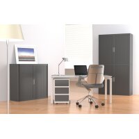 PAPERFLOW Rollcontainer "easyBox", 3 Schübe, weiss grün